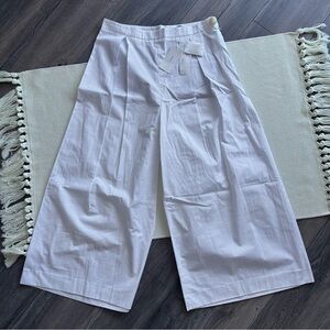 [SOLD] Vince Pleated Wide Leg Culotte in Optic White